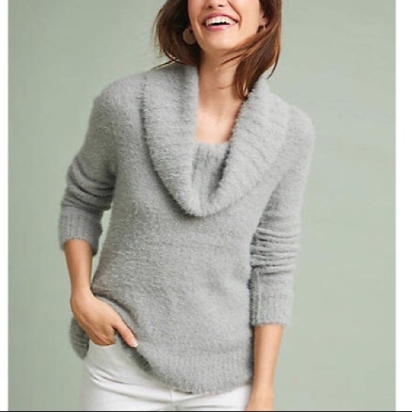 Anthropologie Sweaters - Anthropologie Etttwa Cowl Neck Eyelash Pullover